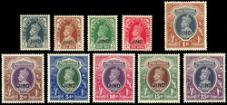 ICS Jind SG 127-136 1941 3p to 25r set of ten mint 1941 set of ten ...