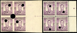 Southern Rhodesia SG 47 1937 10d proofs with 'dart in ear' 1937 10d ...