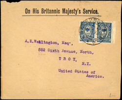 Russia Far Eastern Republics 1922 On His Britannic Majesty's Service ...