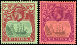 St Helena Badge issue 'Prominent Minor Flaws' display collection ...