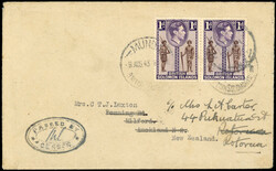 Solomon Islands 1945 Censor cover 1945 commercial cover to New ...
