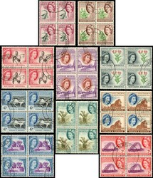 Southern Rhodesia SG 78-91 1953 set blocks used 1953 set of fourteen ...