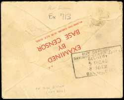 Sudan 1940 Censor cover1940 airmail envelope to Bangalore, bearing 5m ...