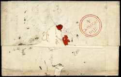 GB 1819 India Letter handstamp in blue on cover 1819 pre-stamp entire ...