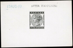 GB SG 169 1880 5d Die Proof 1880 5d Die Proof in black on white ...