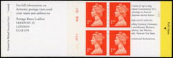 GB SG HB3b 1990 1st class booklet with rare cylinder number 1990 80p ...