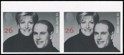 GB SG 2096a 1999 26p Royal Wedding imperforate pair mint 1999 26p ...