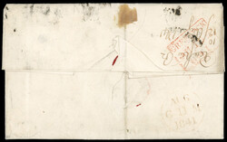 GB 1840 2d blue, pair of covers, Greenock MC and 1844 Barred Numeral ...