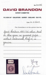 Great Britain SG 213var ½d colour trial1887-1900 Jubilee ½d colour ...