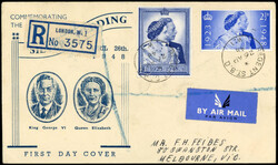GB 1948 Royal Silver Wedding pair on hand-written first day cover1948 ...