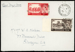 1955 Waterlow Castles pair of First Day Covers1955 Waterlow Castles ...