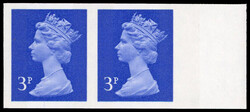 GB SG X855var 1971 3p imprimatur pair 1971 3p ultramarine (FCP/PVA, 2 ...