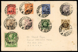 British Occupation of Italian Colonies 1945 cover from Scarpanto M.E ...