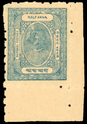 I.F.S Barwani SG 2a ½a unused single 1917-21 ½a dull blue, pos. 4, ...