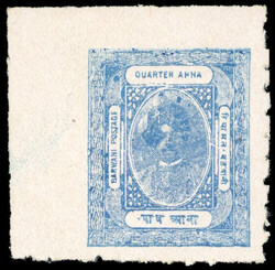 I.F.S. Barwani SG 7 ¼a unused single Pos. 1 1922 ¼a dull blue, Pos. ...