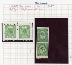 I.F.S. Barwani SG 24-31 balance of the collection1928-32 mint and ...