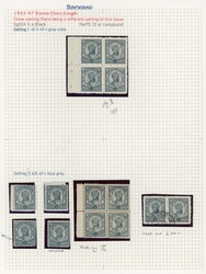 I.F.S. Barwani SG 32A-36A close setting mint and used ...