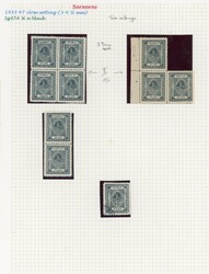 I.F.S. Barwani 1933-47 Ranjit Singh close &amp; wide setting mint and ...