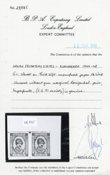 I.F.S Kishangarh SG 91a imperf horizontal pair unused 1943-47 5r ...
