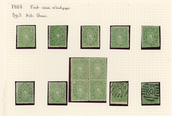 I.F.S Travancore SG 1-3 first issue mint and used collection 1888 ...