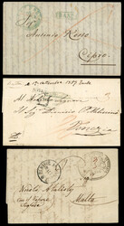 Ionian Islands 1841-61 group three entires Small group of three cover ...