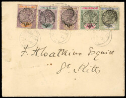 Leeward Islands SG 12-6 1897 Sexagenary 4d - 5s cover 1897 Sexagenary ...