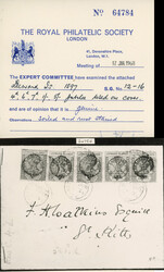 Leeward Islands SG 12-6 1897 Sexagenary 4d - 5s cover 1897 Sexagenary ...