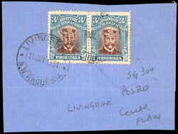 Rhodesia SG 304 3s Head Die IIIB pair, R2/10 collar flaw, used on ...