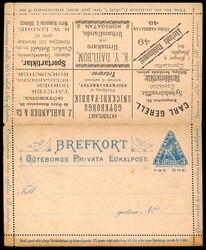 Sweden 1890s 3o advertising and ordinary letter cards ...