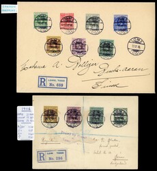 Togo small Postal History group Postal History. 1915-20 small group ...
