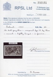 Ireland 1922-27 Seahorse trio 1922 10s dull grey-blue overprint T3 by ...