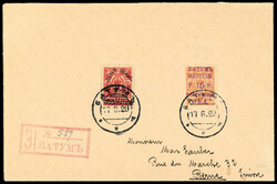 Batum SG 19, 20b 1920 registered cover to Switzerland 1920 ...