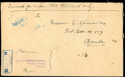 I.C.S Gwalior large insured registered cover to Bombay1923 large ...