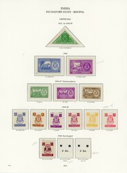IFS Bhopal collection mint 1936-49 mint collection on leaves with SG ...