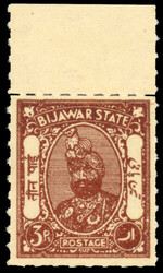 I.F.S. Bijawar SG 6a 1935 3p printed on the gummed side mint 1935-36 ...