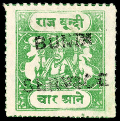 I.F.S. Bundi SG O46C Official 1915-41 4a BUNDI SERVICE in black ...