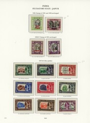 IFS Jaipur 1936-48 collection mint1936-48 mint collection on printed ...