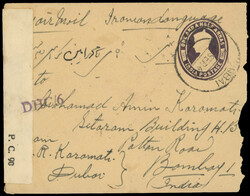 BPAEA 1944 India used at Dubai cover 1944 India 1½a postal ...