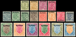 Burma SG 1-18 1937 set mint 1937 set of eighteen, large part o.g. SG ...