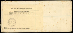 Singapore 1941 RAOC OHMS cover 1941 stampless OHM S envelope (9 x 4") ...
