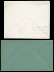 Singapore pair of covers from Christmas Island Christmas Island. 1953 ...