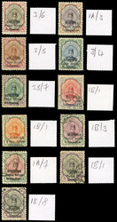 Bushire 1915 issue mint and used selection with settings and ...