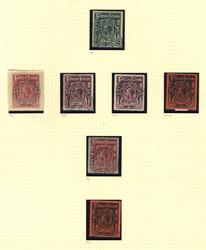 Falkland Islands SG 60-9 1912-20 watermark MCA set plus shades used ...