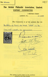 Falkland Islands SG 115 1928 2½d on 2d South Georgia provisional ...