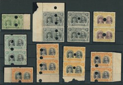 † Punched holes group Plate proof group with punched holes, mostly ...