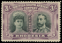 † 3/- Specimen 3/- slate-green and blackish purple SG 158 ...