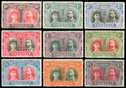 † Rhodesia 1910-13 set of 18 to £1 opt Specimen 1910-13 set of 18 ...
