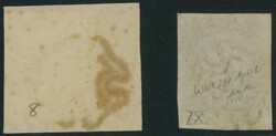 英国 1840 Penny Black 1d 済 2枚 PL8 LI(I square with horizontal ...