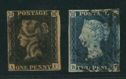 英国 1840 2p pl.1 BD 4マージン 右辺狭い 済 ...