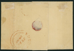 英国 1840 Penny Black 1d 7版 pos.AG 抹消印(赤, Maltese Cross) ...